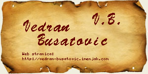 Vedran Bušatović vizit kartica